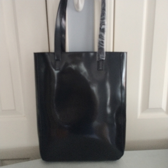 Givenchy Handbags - Givenchy Parfums Black Patent Tote Bag